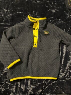 L.L. Bean Navy Pullover with Yellow Trim